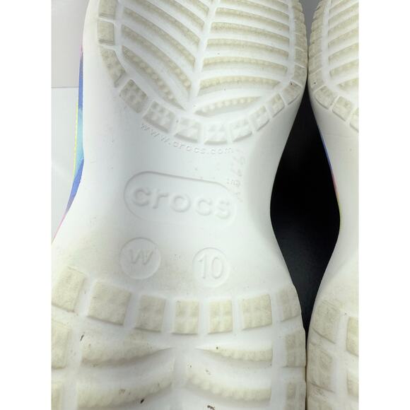 Crocs Platform Classic Womens Size 10 Tie Dye Comfort Slip On Clogs 207151 Shoes - Picture 9 of 10